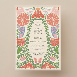 Invitación Vintage Storybook Garden Baby Shower Invitation