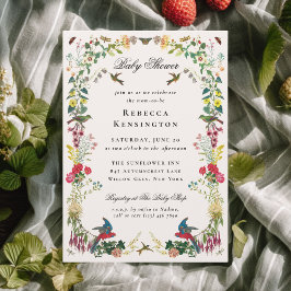 Invitación Vintage Summer Garden Floral Baby Shower