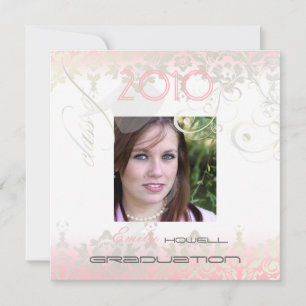 Invitación Vintage/Swirls/Damask/Graduados