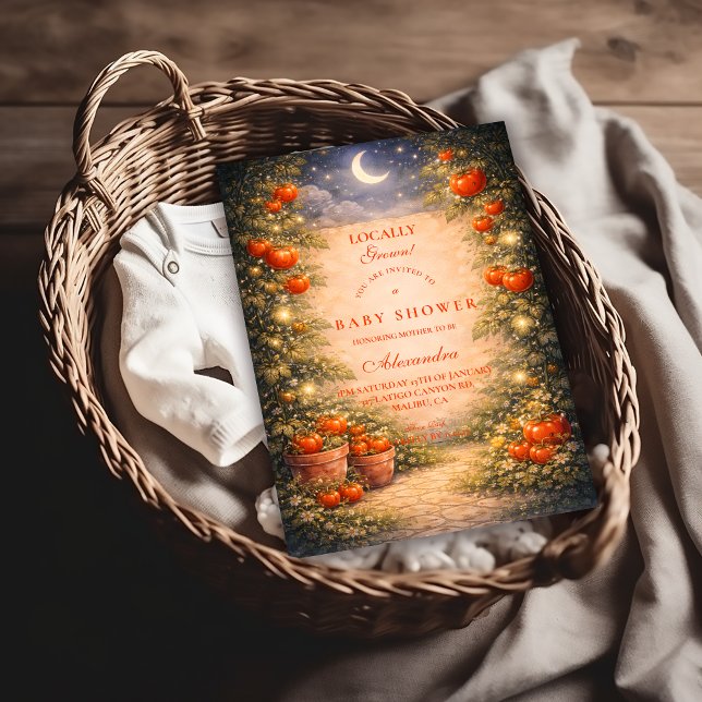 Invitación Vintage Tomato Garden Baby Shower (Subido por el creador)