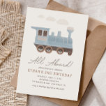 Invitación Vintage Train Transportation Cumpleaños<br><div class="desc">Celebra el cumpleaños de tu pequeña con esta invitación temática al tren.</div>
