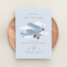 Vintage Travel Airplane Boy Birday Party