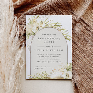Invitación Vintage Tropics Engagement Party