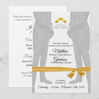 Invitación Vintage Two Grooms Gay Boda