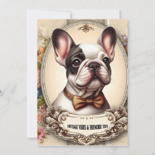 Invitación Vintage Vibes & Frenchie Ties