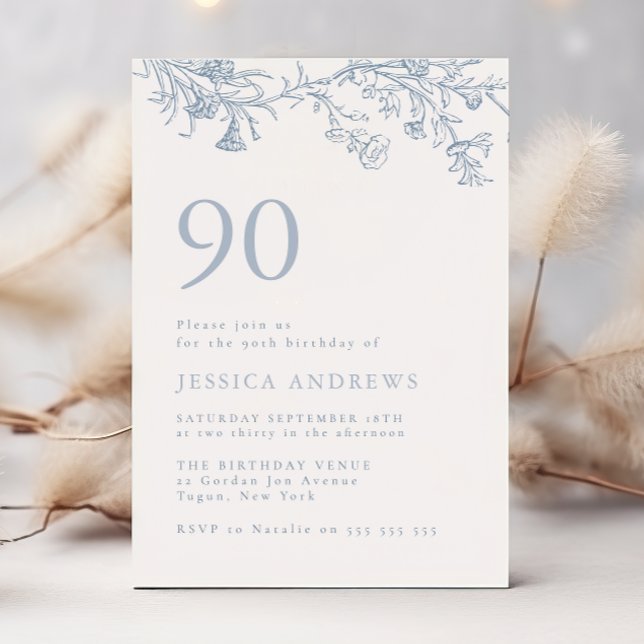 Invitación Vintage Victorian Elegant 90 cumpleaños (Subido por el creador)