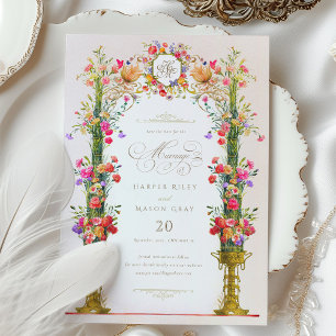 Invitación Vintage Victorian salva la fecha