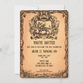 Invitación Vintage Victorian Style Creepy Personalizable Fies