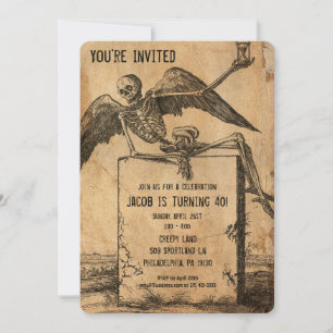 Invitación Vintage Victorian Style Creepy Personalizable Fies