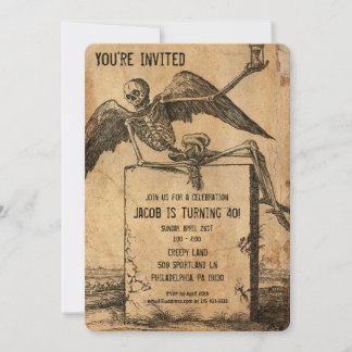 Invitación Vintage Victorian Style Creepy Personalizable Fies