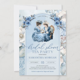 Invitación Vintage victorianas en una fiesta de té