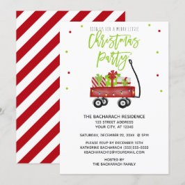 Invitación Vintage Wagon Farmhouse Navidad feriado