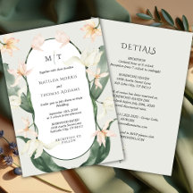 Vintage Watercolor Tulips All In One Wedding