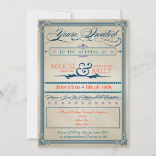 Invitación Vintage Wedding Only