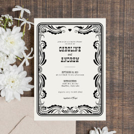 Invitación Vintage Western Cowboy Country Couples Shower