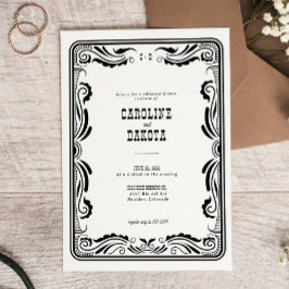 Invitación Vintage Western Cowboy Country Rehearner