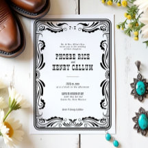 Vintage Western Cowboy Rustic Country Wedding