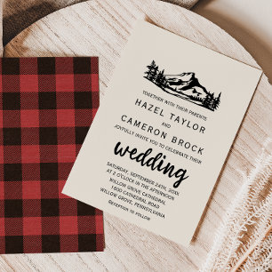 Invitación Vintage Wilderness Boda de escúfalo