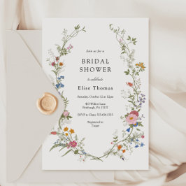 Invitación Vintage Wildflower Garden Bridal Shower