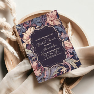 Invitación Vintage William Morris Lavender Bridal