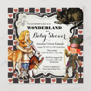 Invitación Vintage Wonderland Baby Shower