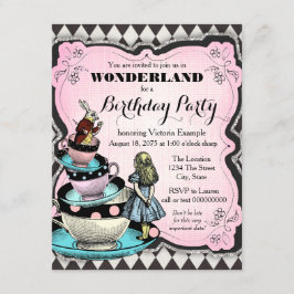 Invitación Vintage Wonderland Birthday Party