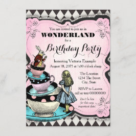 Invitación Vintage Wonderland Birthday Party