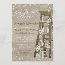 Vintage Wood Ladder and Rosas Sparkle Bridal