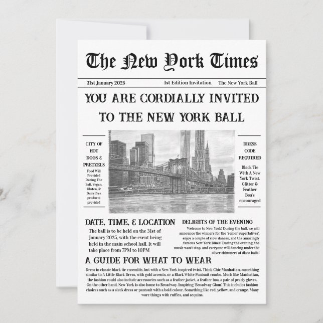 Invitación vintage y elegante (Anverso)