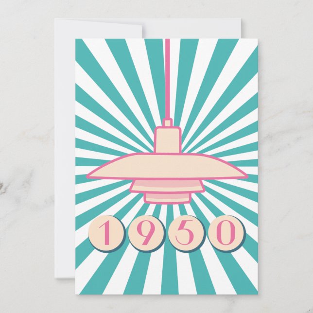 Invitación vintage y elegante de 1950 (Anverso)