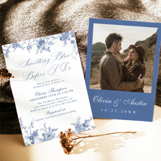 Invitación Vintar Algo Azul Antes De Hacer Ducha Británica