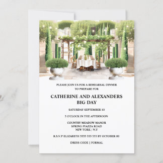 Invitación Vinyard fina piazza de verano poplar topiar