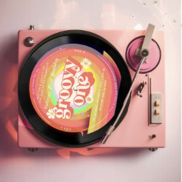 Invitación Vinyl Record Groovy Un primer cumpleaños