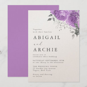 Invitación Violet Peony Boda