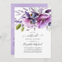 Violet Poppy Floral Online Boda virtual