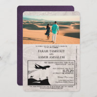 Violet Purple Morocco Passport Boda