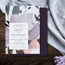 Violeta Atrevido Floral Abstracto Ciruela Malva