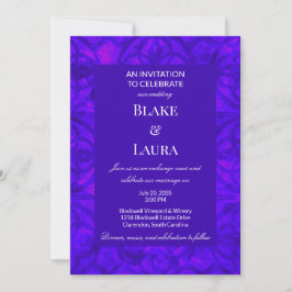 Invitación Violeta cibernética verano audaz morado personaliz