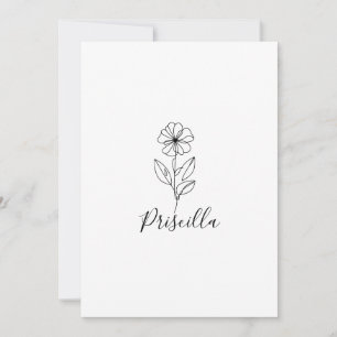 Invitación Violeta de febrero Flor de nacimiento personalizad