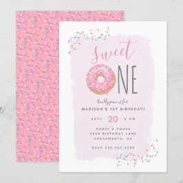 Invitación Violeta | Dulce de anillos rosados Dulce primer cu