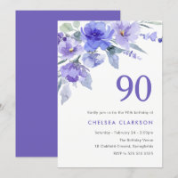 Violeta Púrpura y Lavender 90 cumpleaños