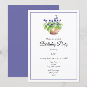 Invitación Violetas aparentes