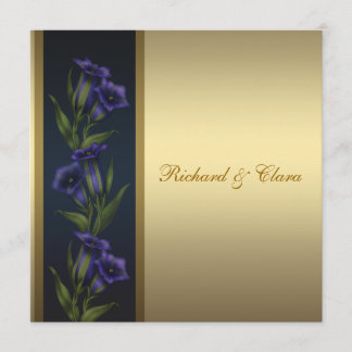 Invitación Violetas Gentiana Purpúreas del 50º Aniversario de