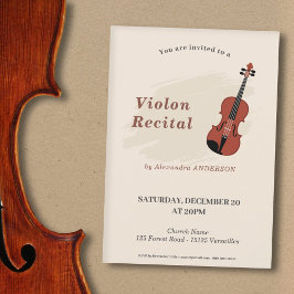 Invitación Violin Music Recital Invitation