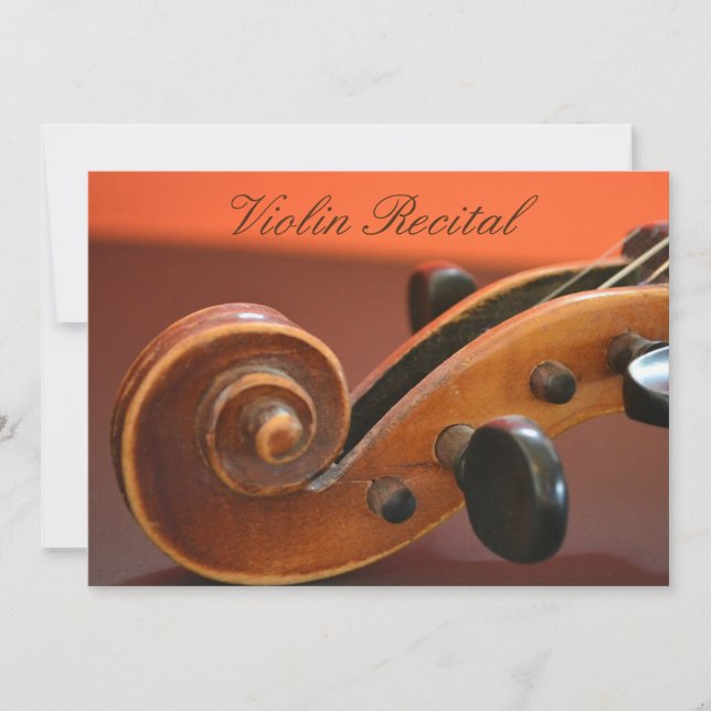 Invitación Violin Rendimiento elegante y elegante (Anverso)