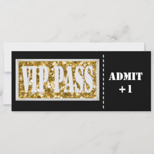 Invitación VIP de fiesta negro y dorado