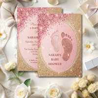 VIP de los pies Baby Shower de Spark Gold Purpurin