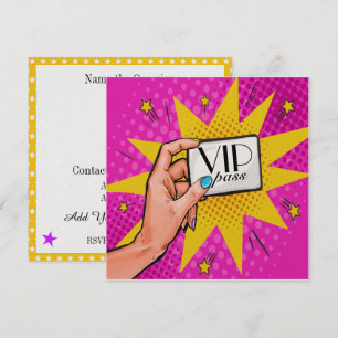Invitación VIP de Pop Art