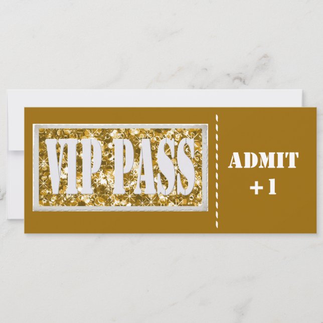 Invitación VIP fiesta Gold (Anverso)