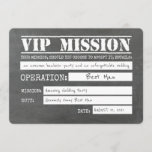 Invitación Vip Mission Funny Mejor Propuesta De Hombre<br><div class="desc">Escribe,  cambia lo que quieras o deja las líneas blancas vacías (borra el texto escrito a mano) y rellena el formulario por ti mismo después de que la tarjeta te sea entregada.</div>